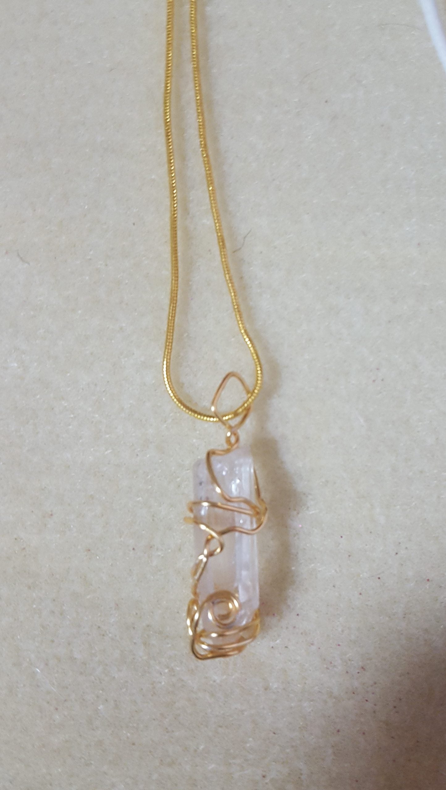 Wrapped Crystal Quartz Points