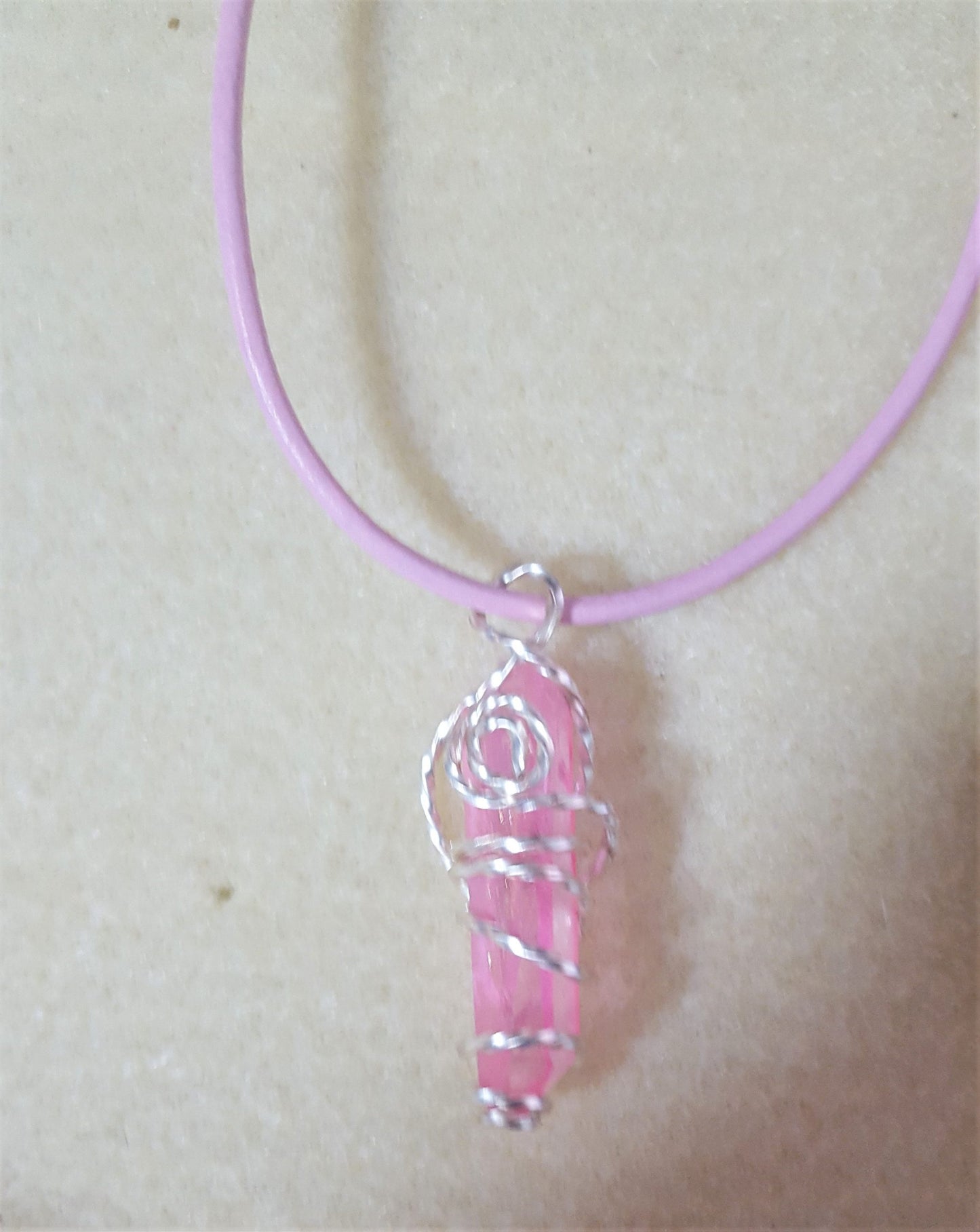 Wrapped Crystal Quartz Points