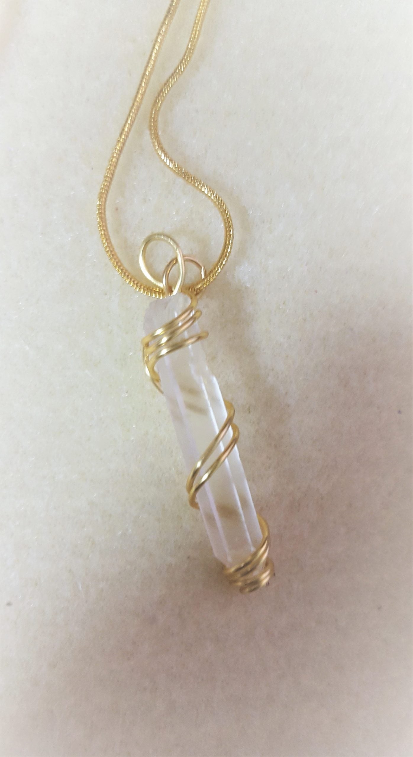 Wrapped Crystal Quartz Points