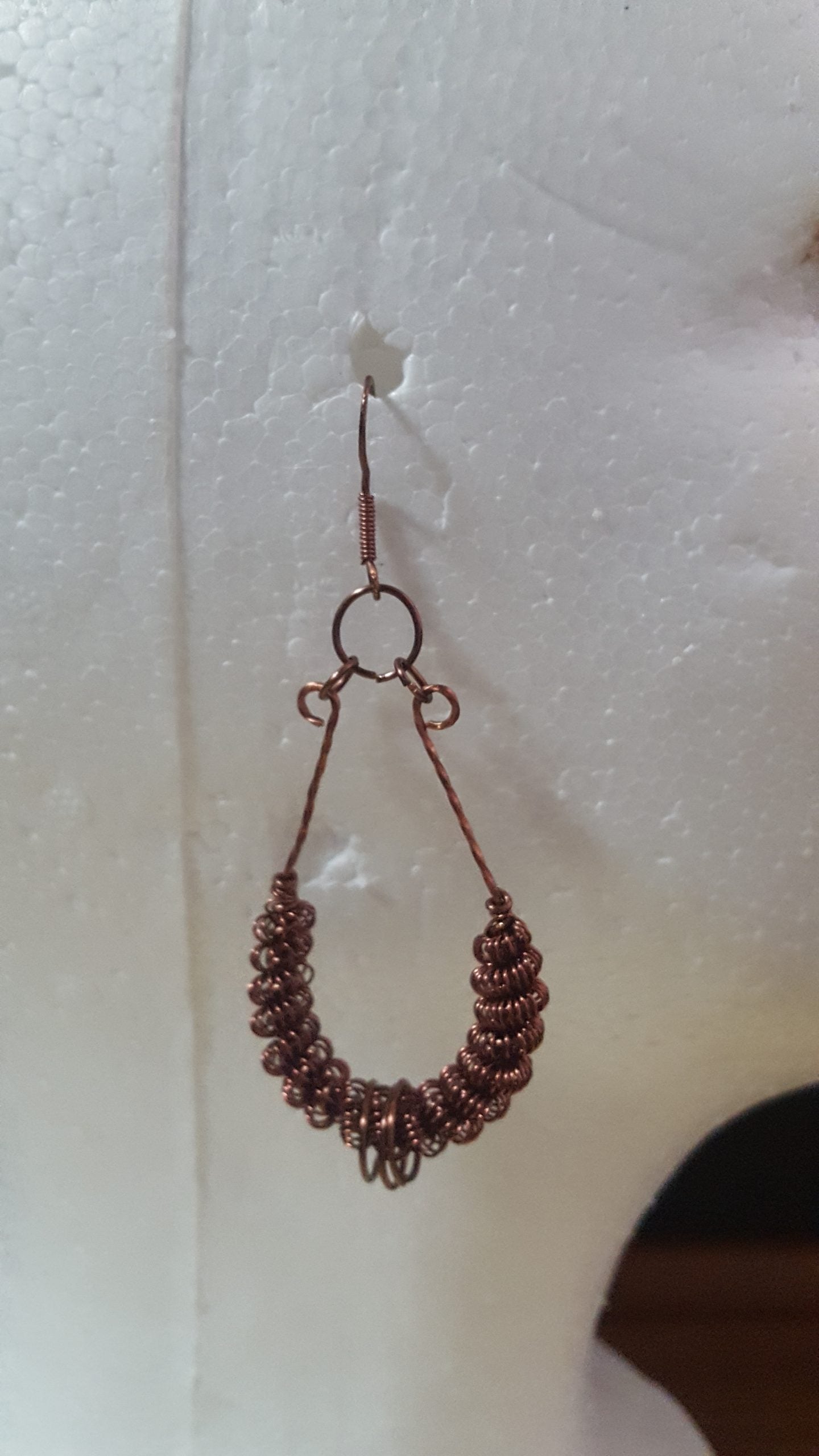 Coiled Teardrop Hoop Earrings