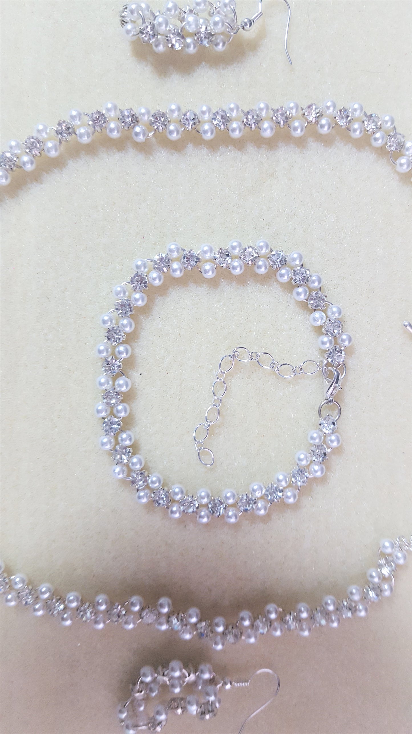 Chainmaille Pearl & Swarovski Set