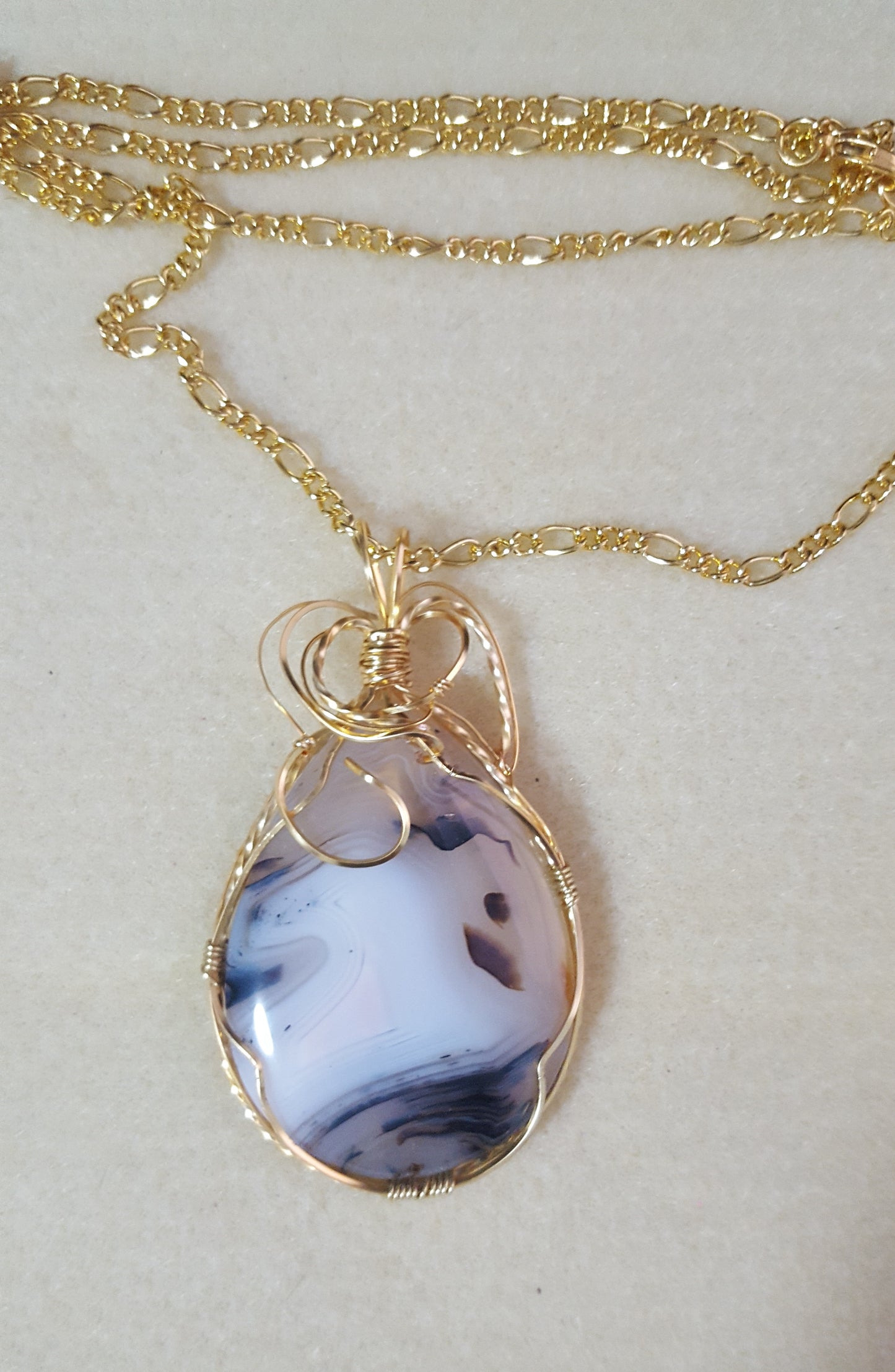 Wire Wrapped Dendritic Agate