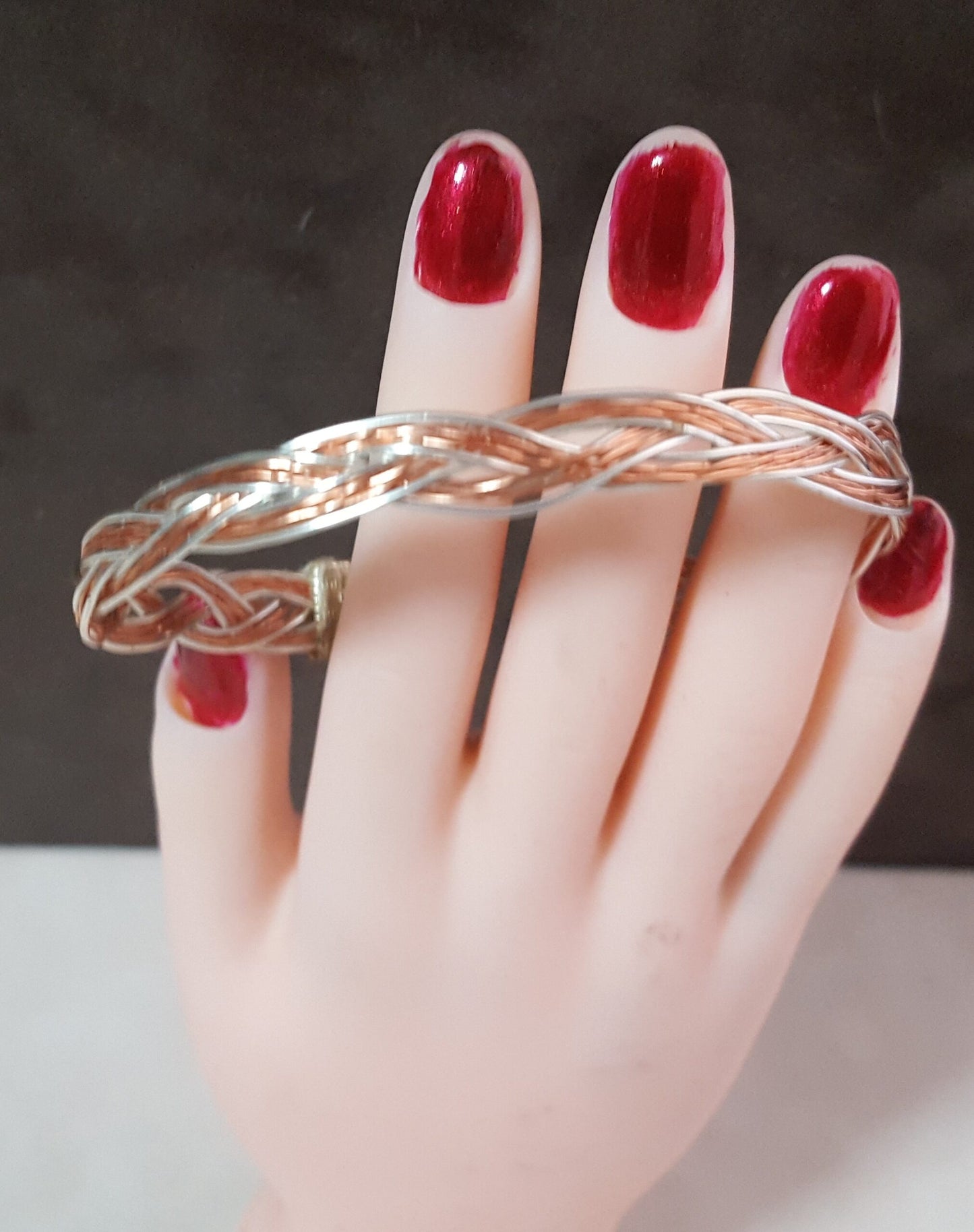 Unisex Braided Bracelets - Silver & Gold with no clasp Size 8 1/2