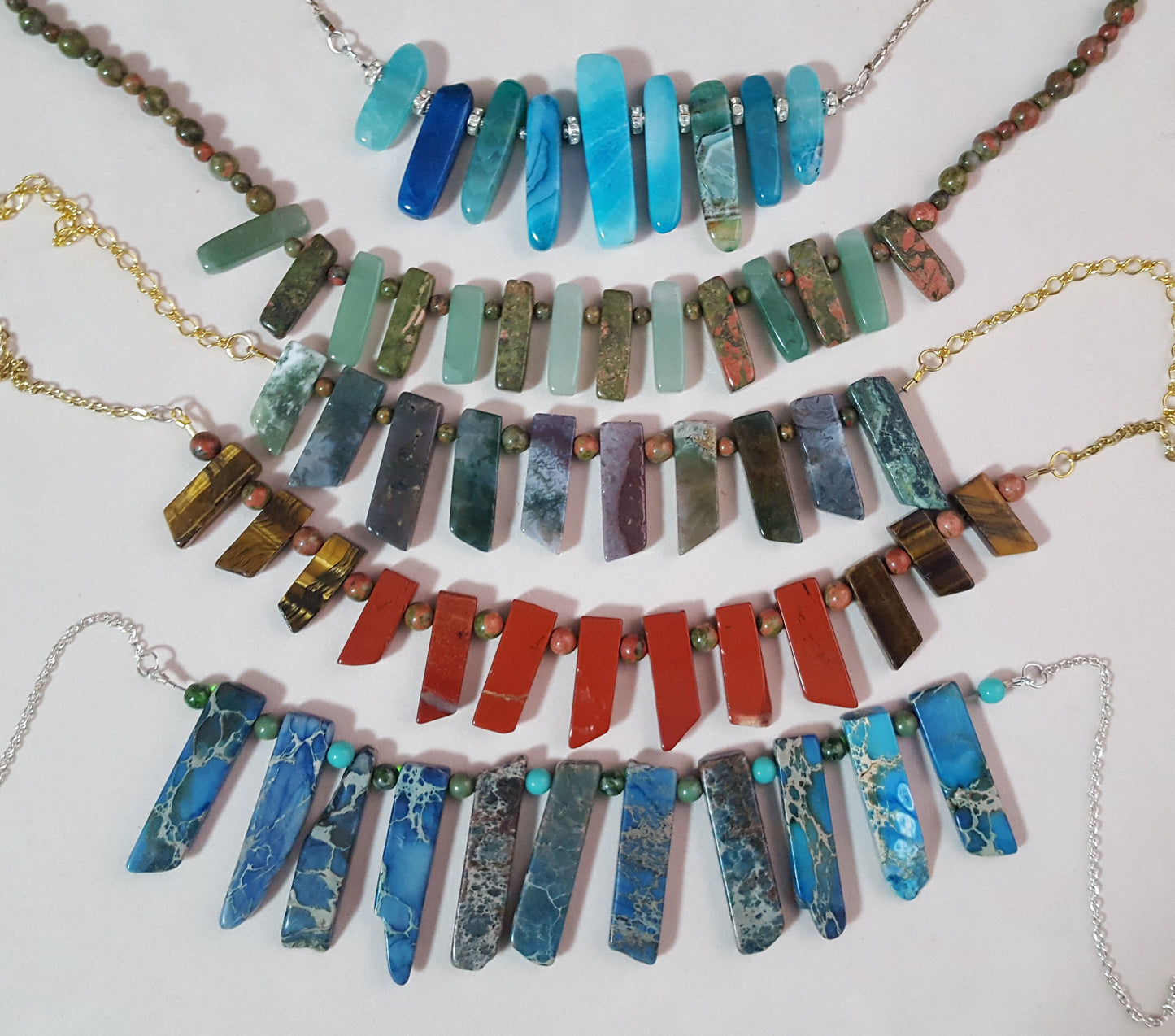 Stick Stone Necklaces (Several colors available)