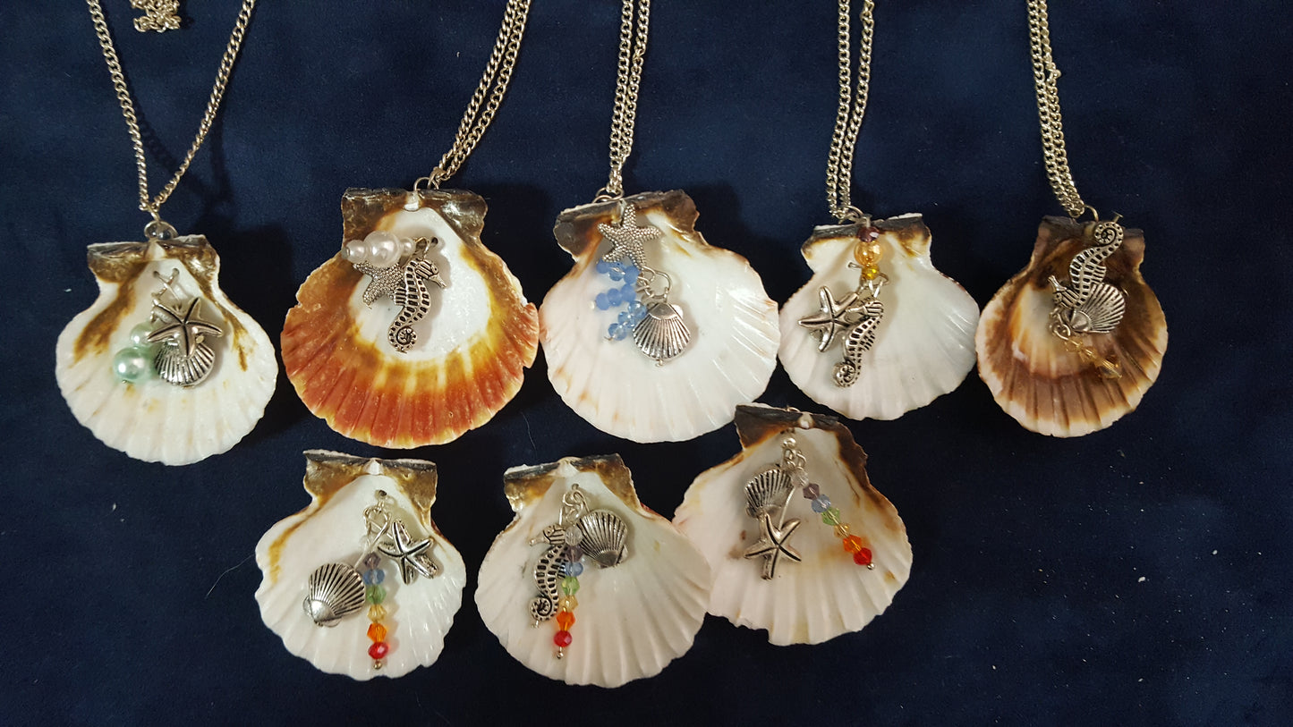 Embellished Seashell Necklaces