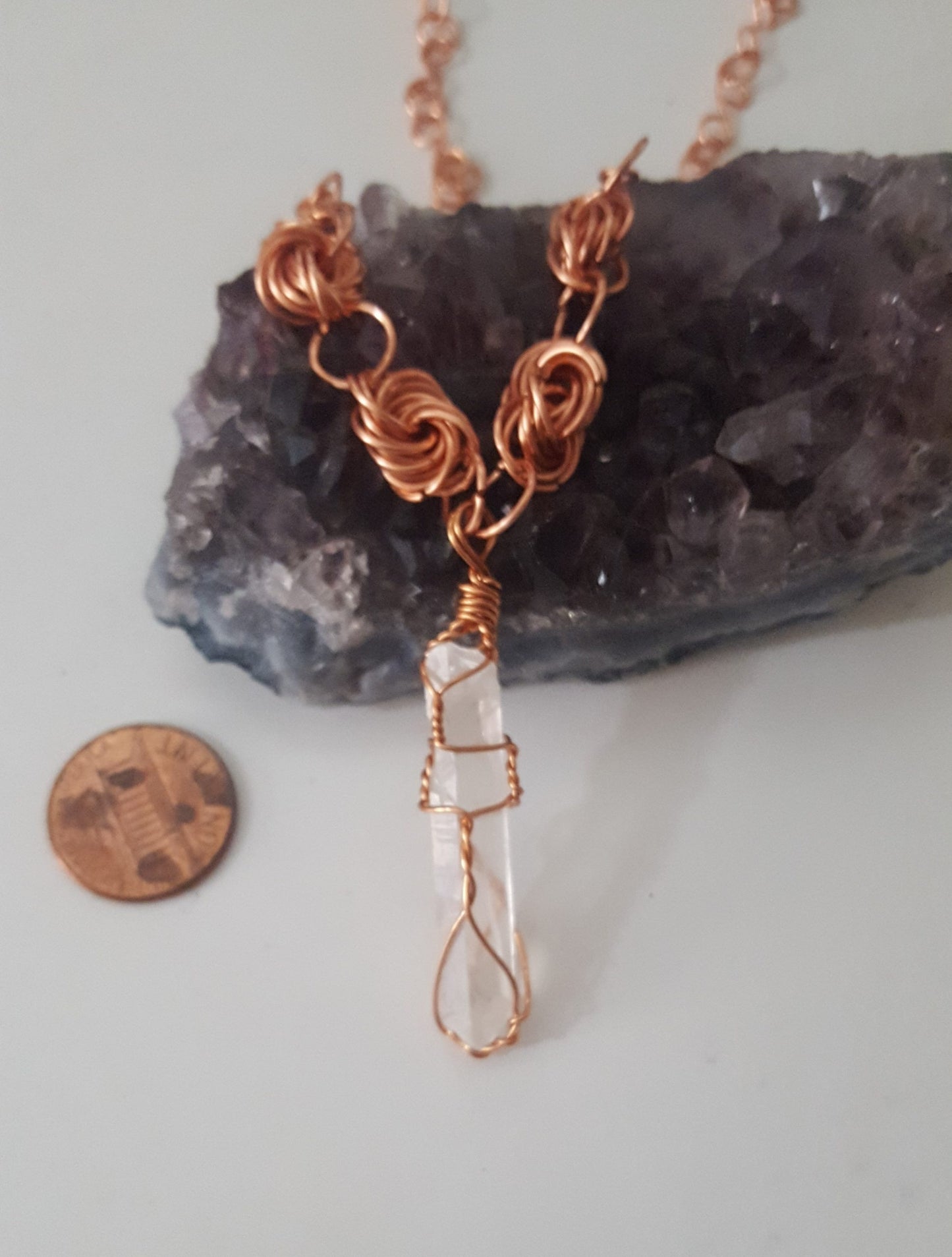 Wrapped Crystal Quartz Points