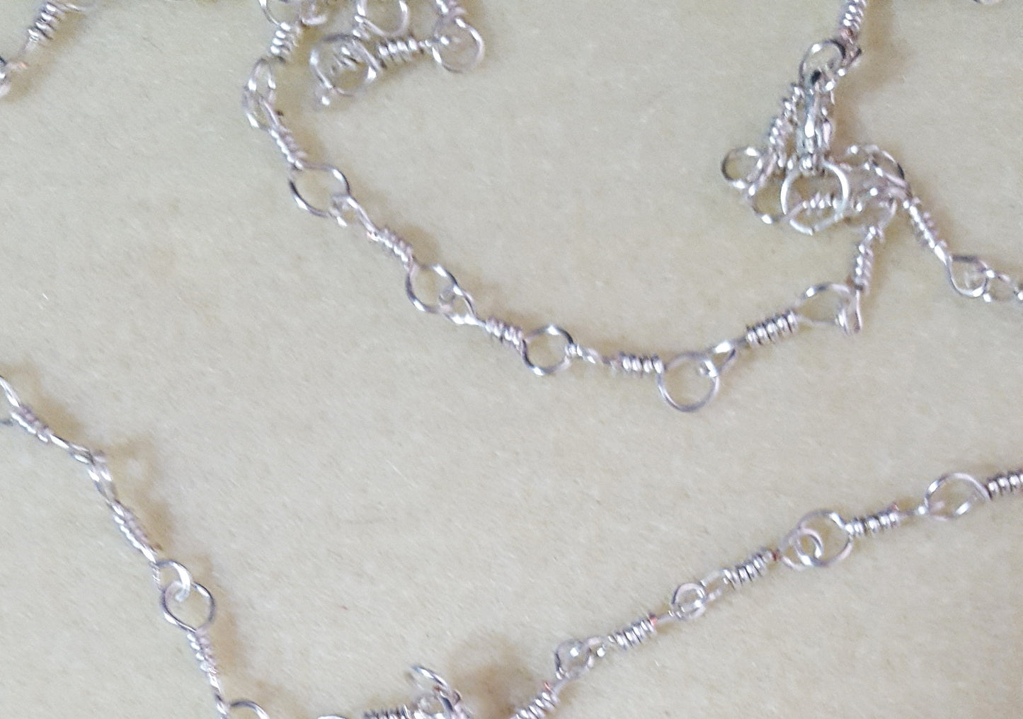 Silver Woven w/Swarovski Beads & a Blue Focus Bead Reversible Necklace