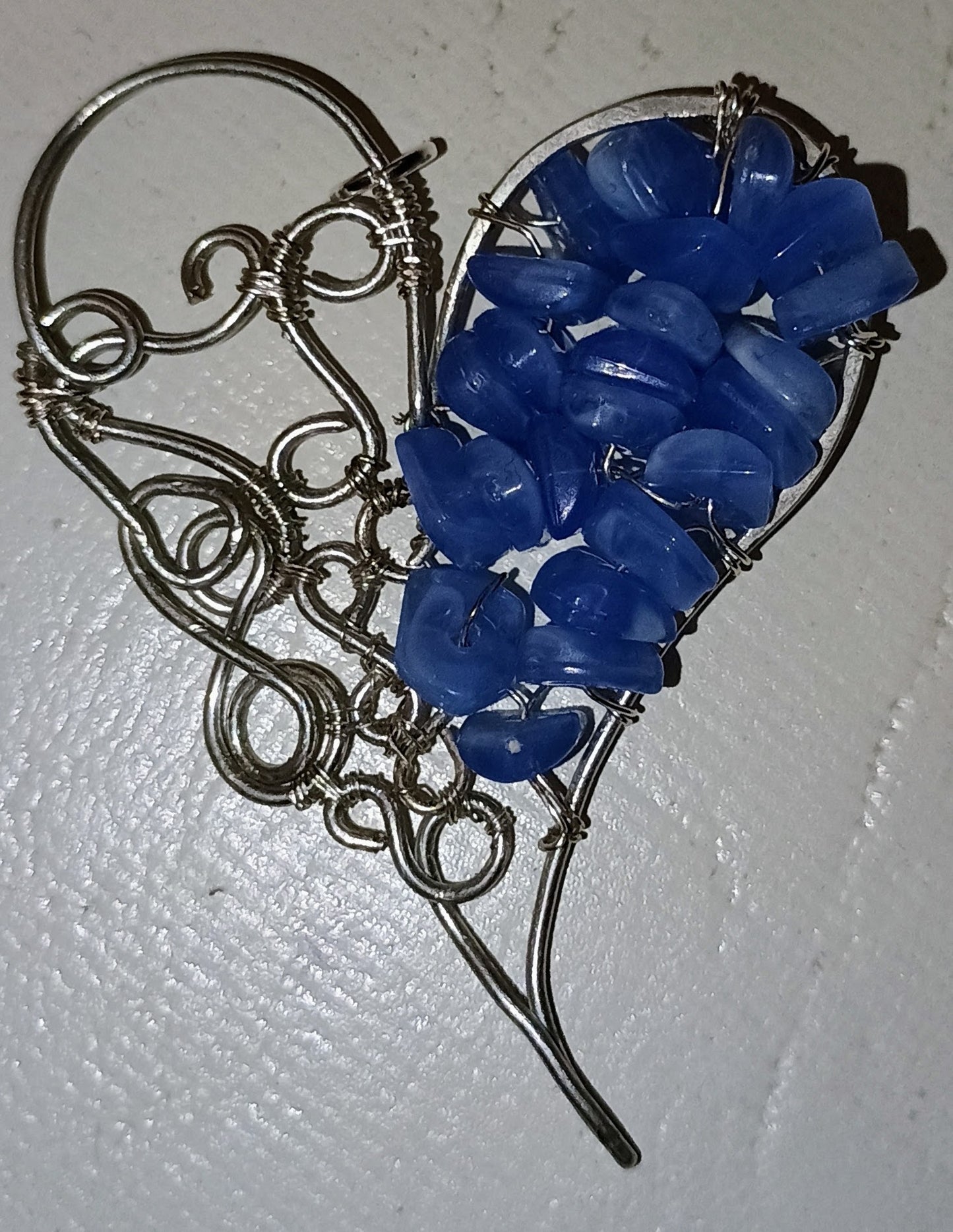 Heart with Rose Quartz, Aventurine and Aquamarine Pendant