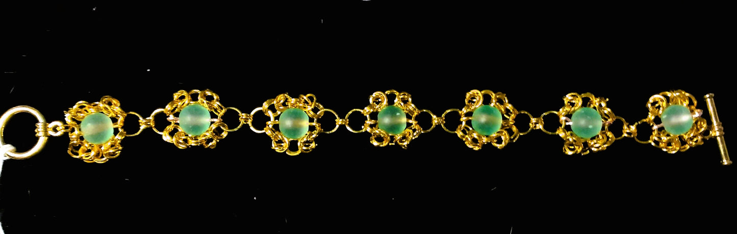 Helm Chainmaille Bracelet, Variety of Colors Available