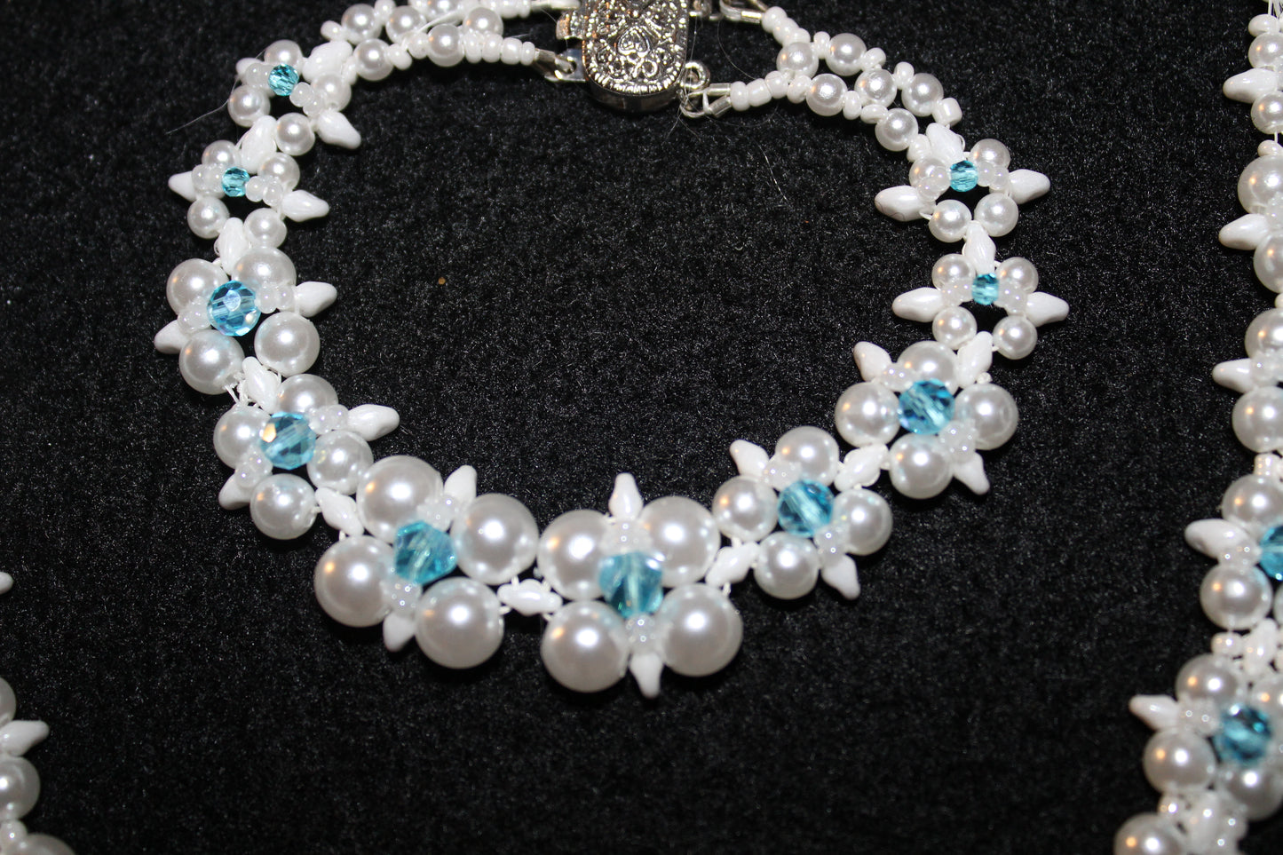 Pearl & Crystal Bridal Set (Several color combos available)