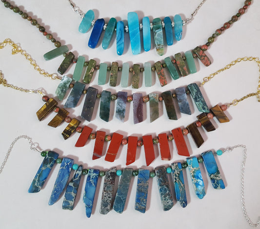 Stick Stone Necklaces (Several colors available)