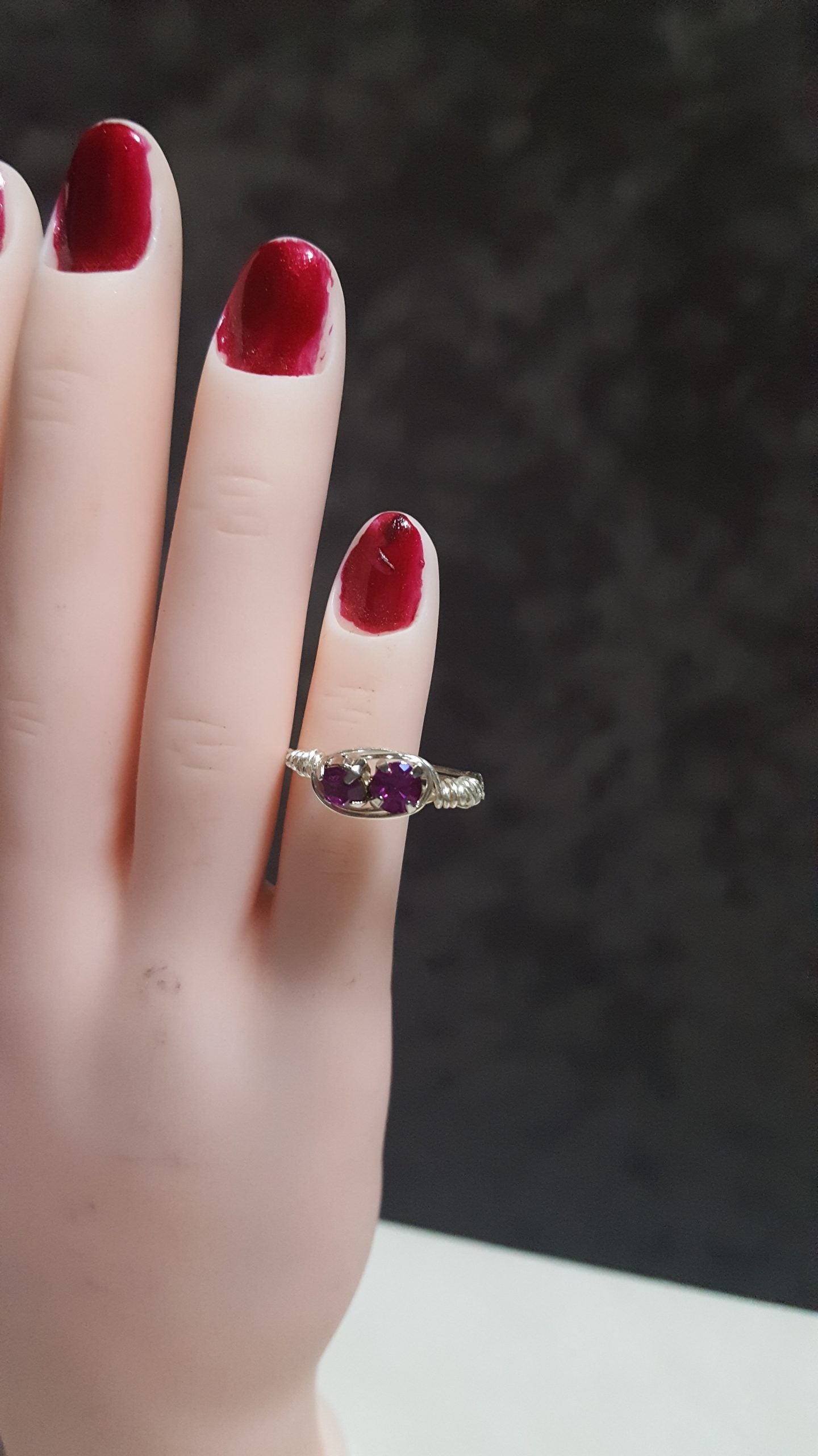 Women's Rings Handcrafted - Women's SP 2-Purple Montee Size 8 1/2