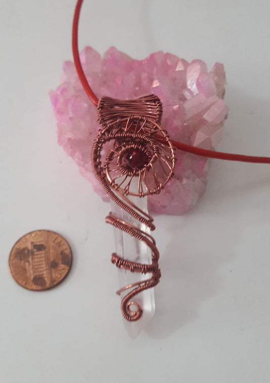 Wrapped Crystal Quartz Points