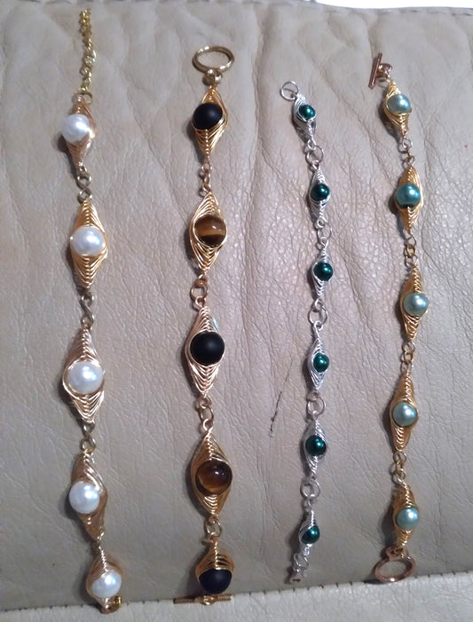 Herringbone Beaded Bracelets (several colors available)
