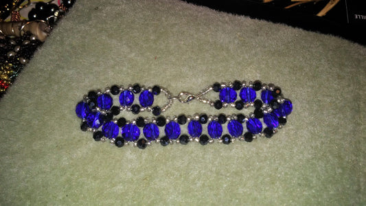 Pretty Beaded Bracelets - Dark Blue