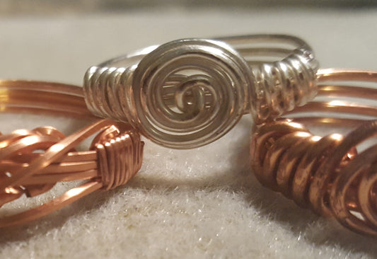 Handcrafted Men's Rings - Silver Plated 10 1/2