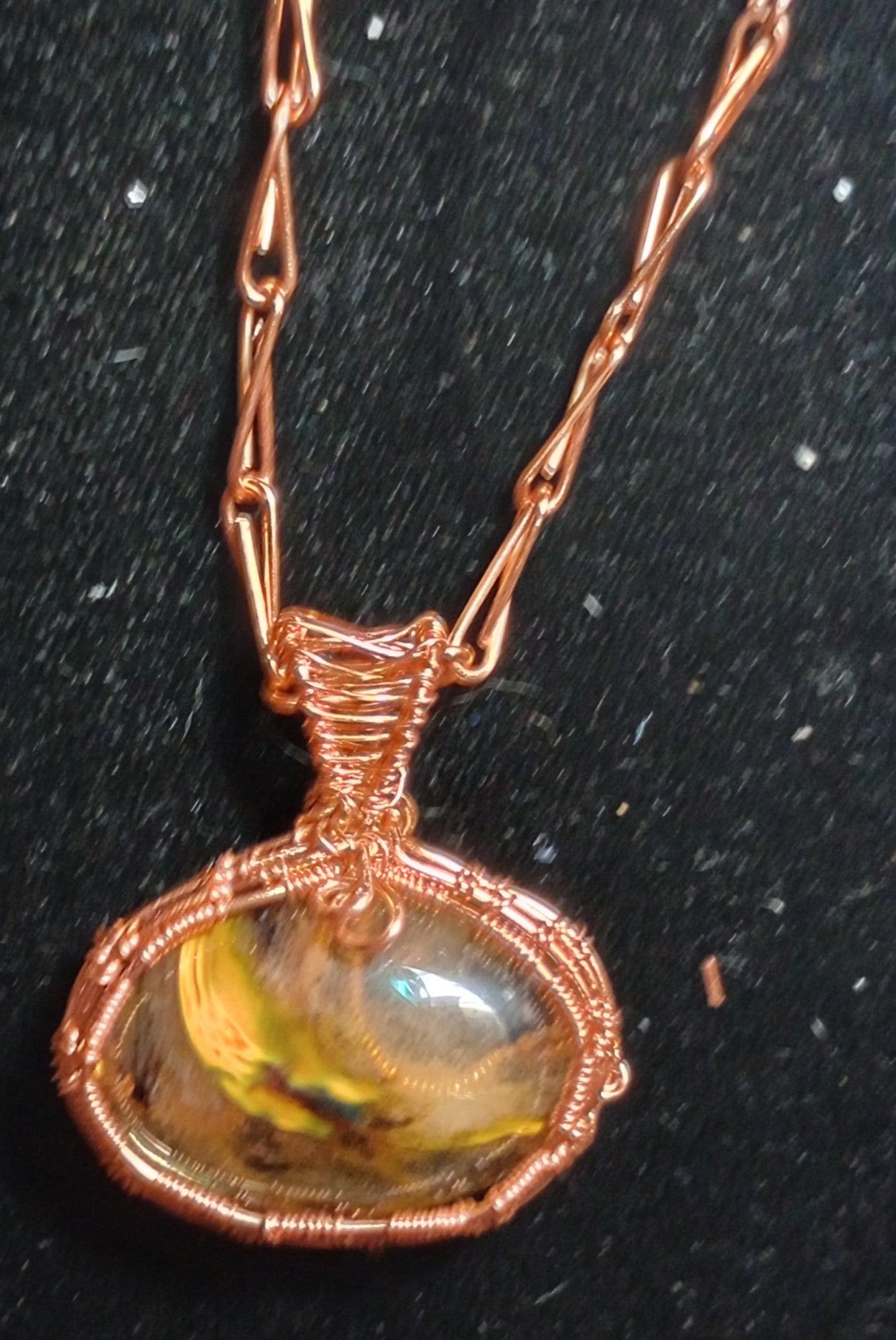 Copper Cherry Volcano Necklace