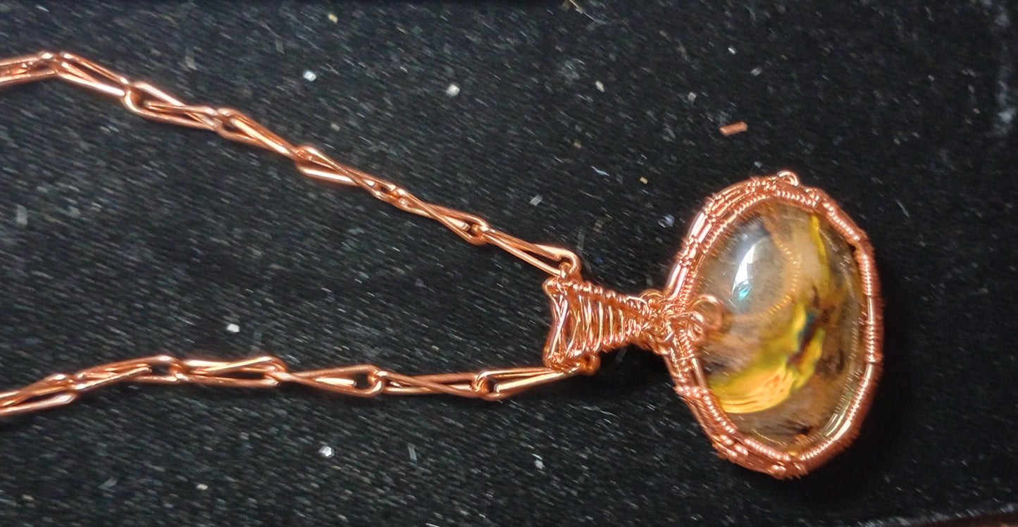 Copper Cherry Volcano Necklace