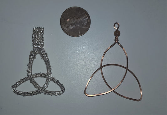 Triquetra Pendant-Silver Plated Wire Wrapped